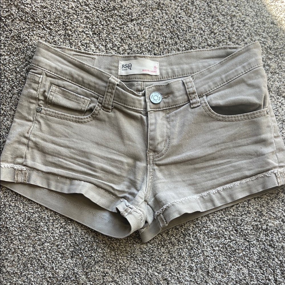 RSQ Women's Tan Jean “Malibu” Shorts Size 5